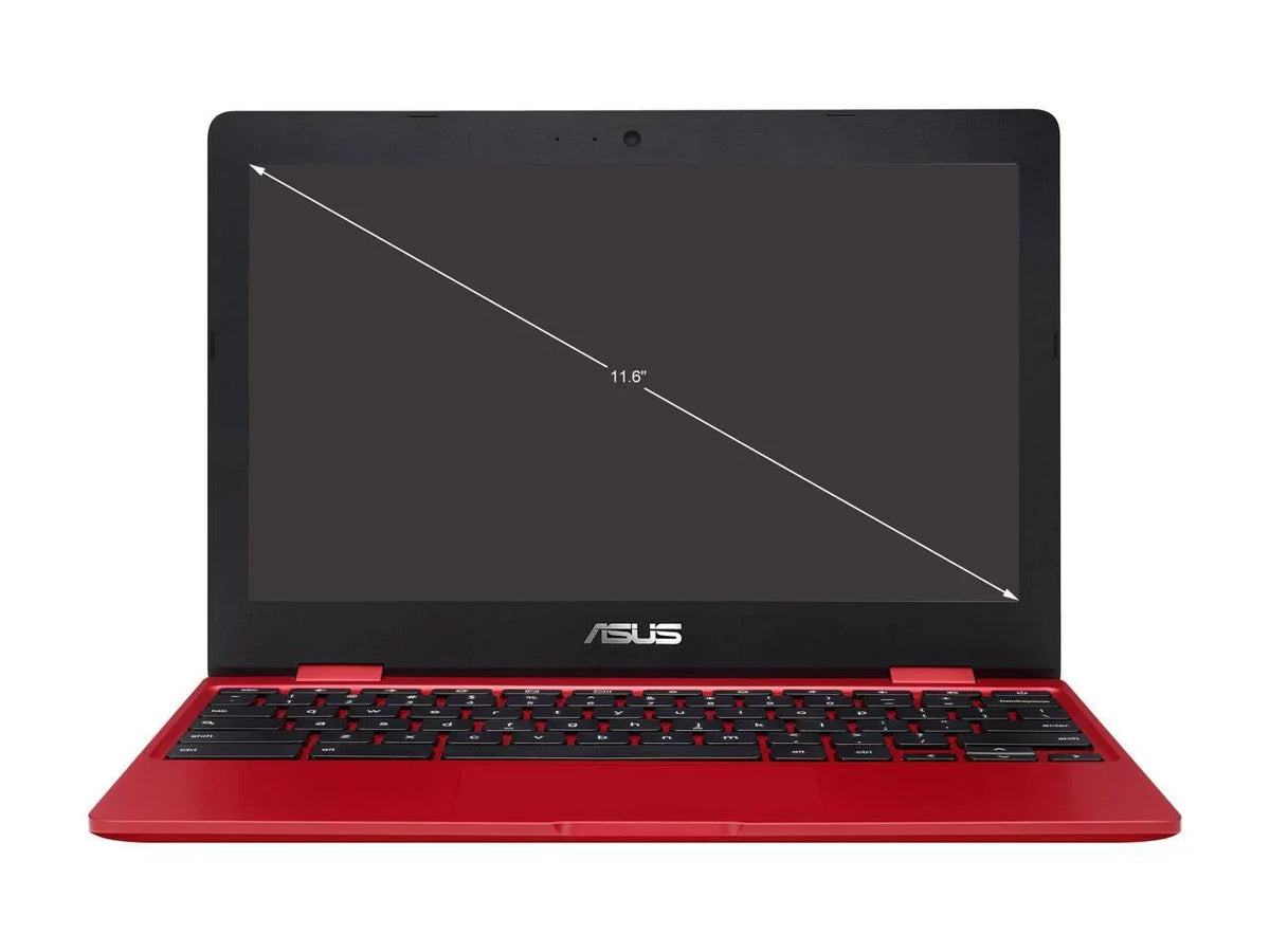 ASUS Chromebook Laptop in Red, 12, Intel Celeron, 32GB Flash Storage, 4GB RAM, C223NA-DH02-RD