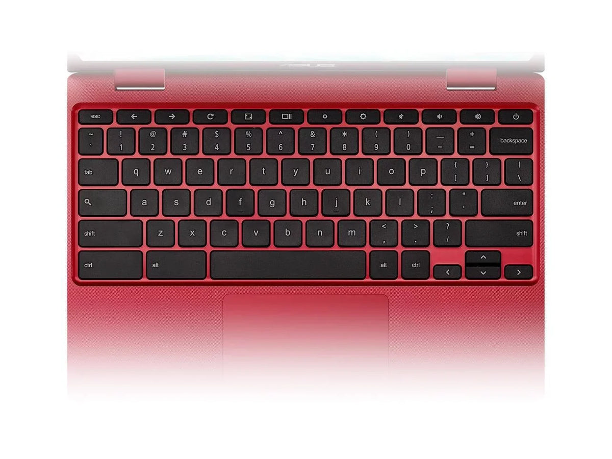 ASUS Chromebook Laptop in Red, 12, Intel Celeron, 32GB Flash Storage, 4GB RAM, C223NA-DH02-RD