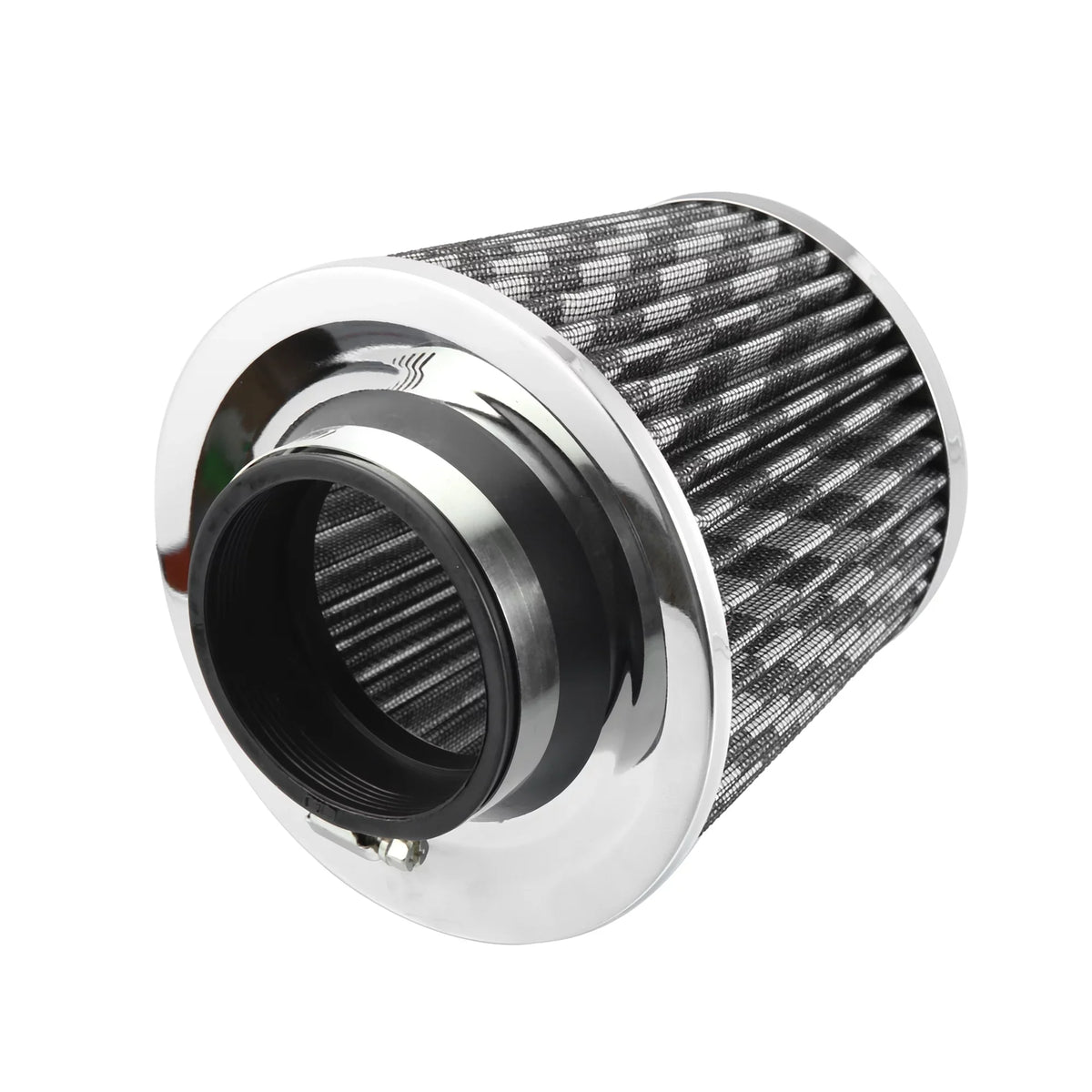 1pcs 2.7" 70mm Reducer Ring Inlet Cold Air Intake Cone Replacement Washable Clamp on Dry Air Filter Carbon Fiber Pattern