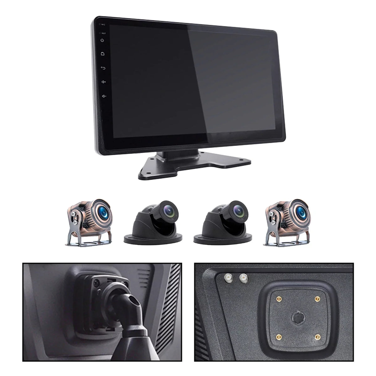10.1"Monitor DVR Driving Video Recorder Touch Screen GPS RV Truck Bus Camera B